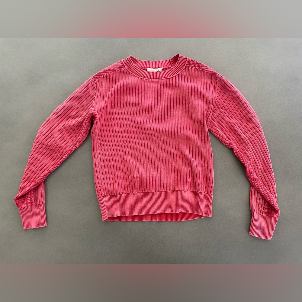 Rag & Bone Pink Ribbed Sweater Crewneck Knit XS
